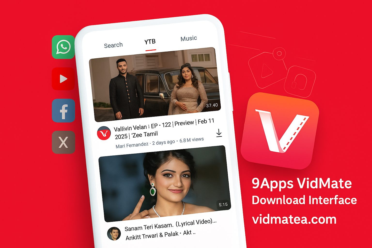 9Apps VidMate Download - Free Video Downloader APK 2025 2 9Apps VidMate Download Interface