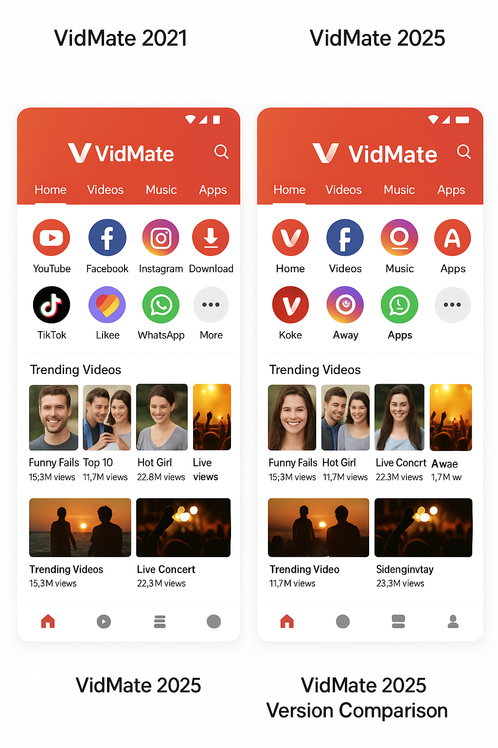 Vidmate Download 2021 - Free APK Version for Android 3 Vidmate 2021 Version Comparison
