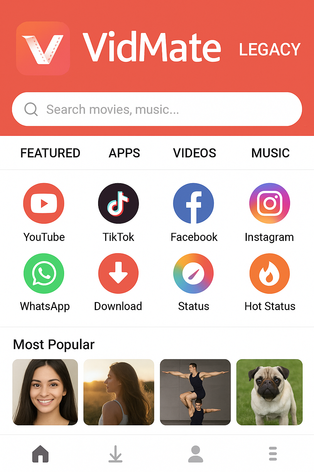 Vidmate Download 2021 - Free APK Version for Android 4 Vidmate 2021 Legacy